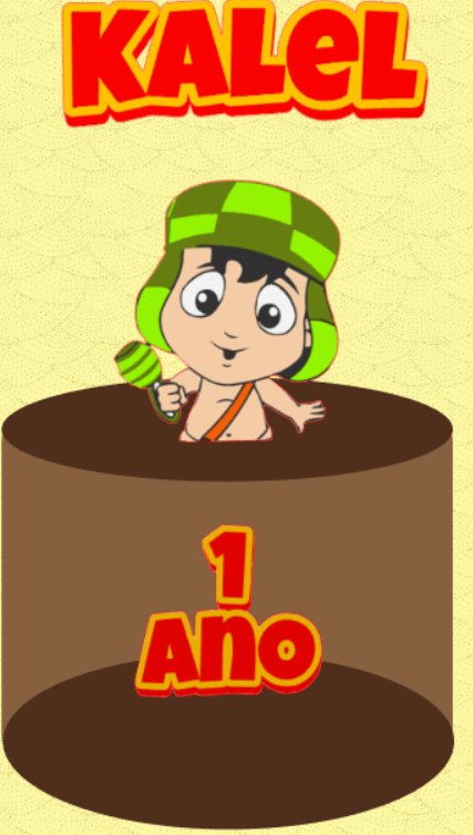 Topo de Bolo - Chaves baby